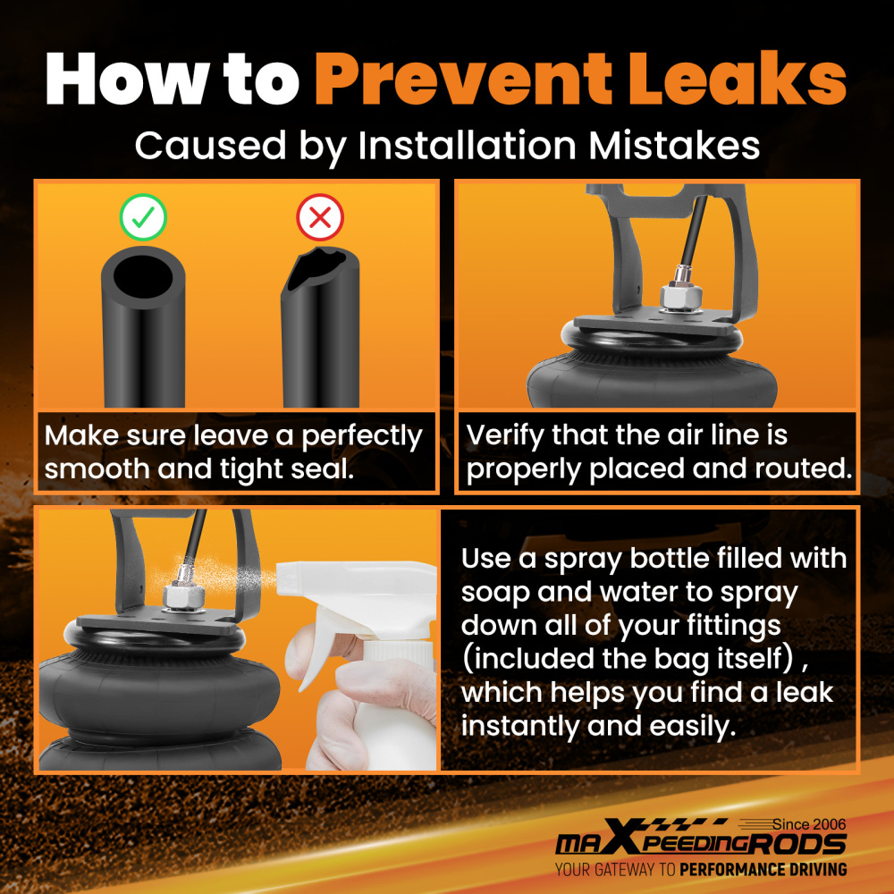 Air Suspension Spring Bags Kit Rear fit F-250 F-350 Super Duty 2WD 4WD 2011-2016