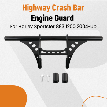 1.25“ Black Highway Crash Bar Engine Guard compatible for Harley Sportster Iron 883 1200 XL