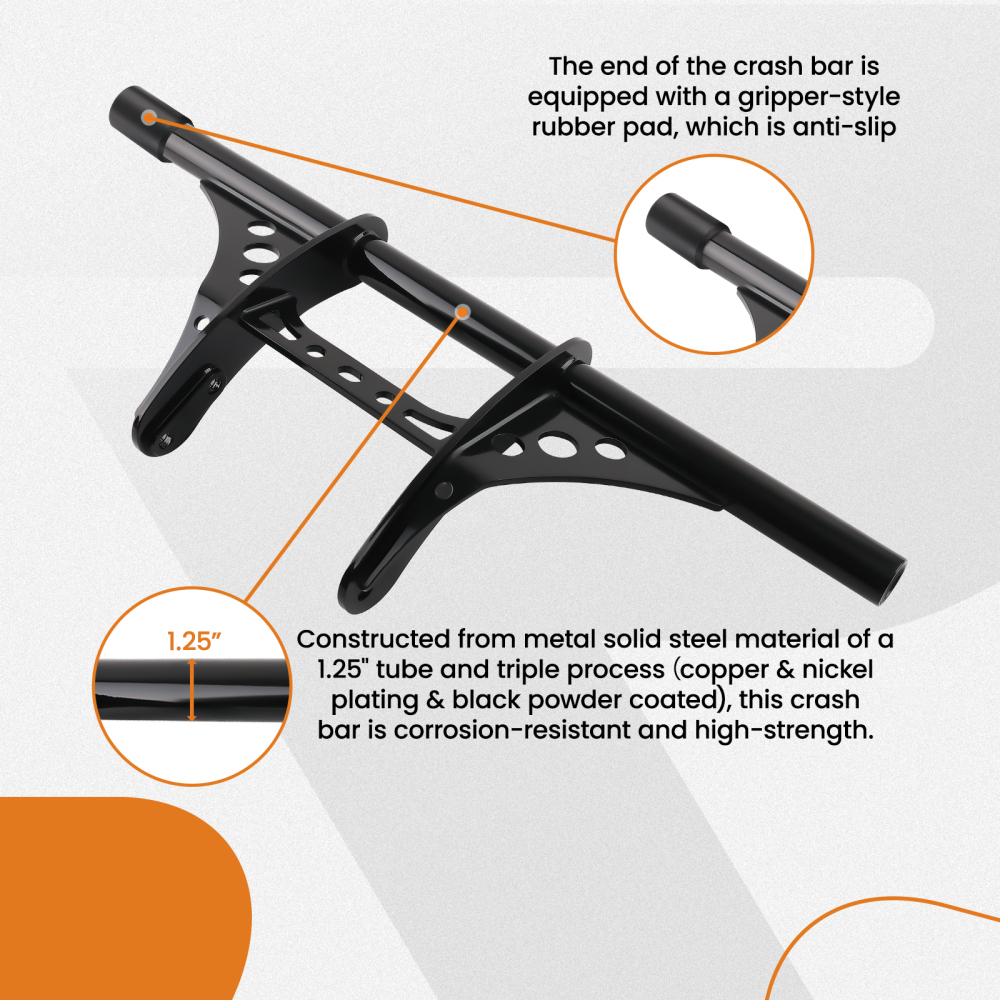 Anti-Crash Engine Guard Bar compatible for Harley Sportster 883 1200 2004-Later Protection