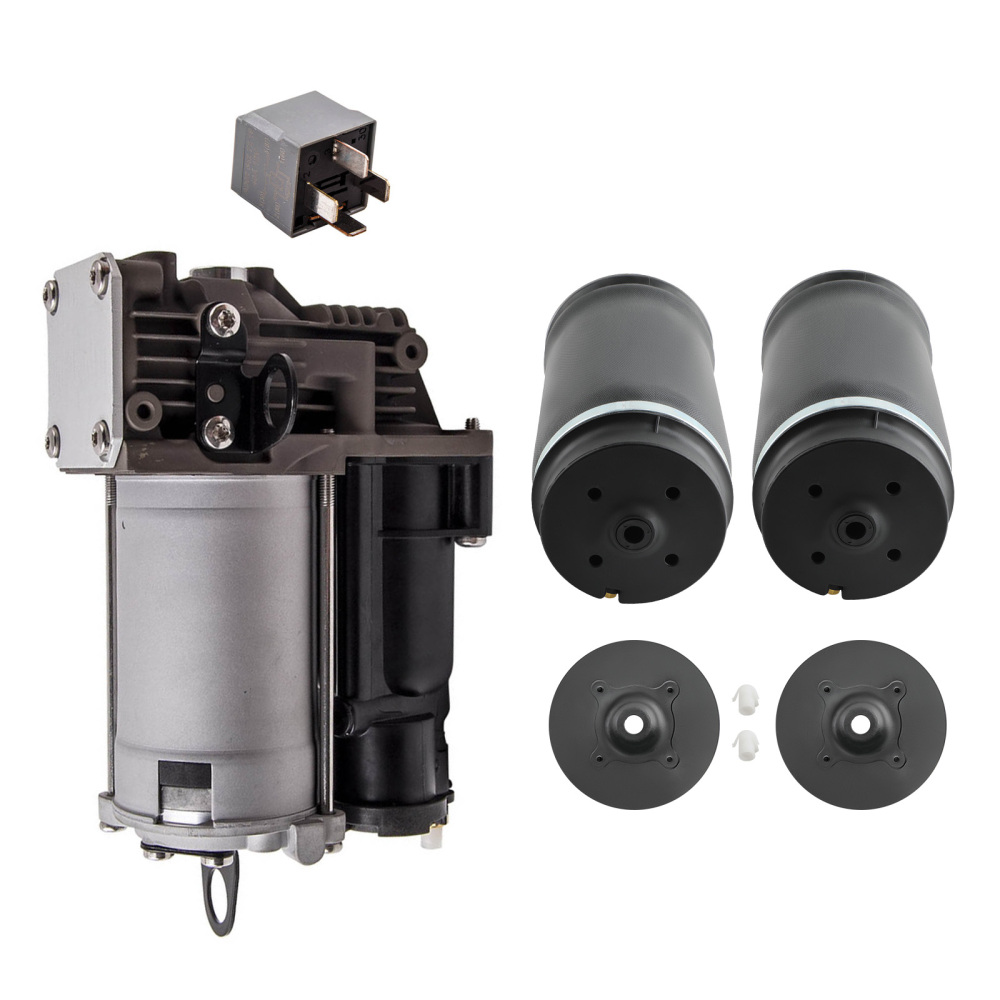 2x rear air suspension + 1x compressor compatible pour Mercedes W164 X164 ML / GL 1643200625