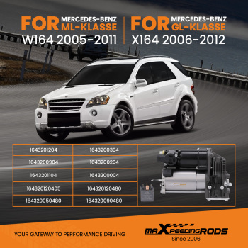 AIR SUSPENSION COMPRESSORPUMP compatible for MERCEDES BENZ W164 X164 ML350 GL 1643200204