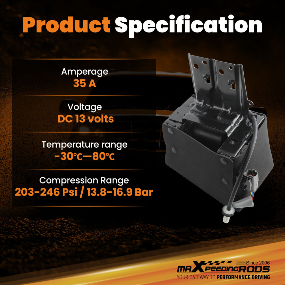 Rear Air Suspension Compressor compatible for Nissan Armada compatible for Infiniti QX56 QX80 5.6L compatible for V8