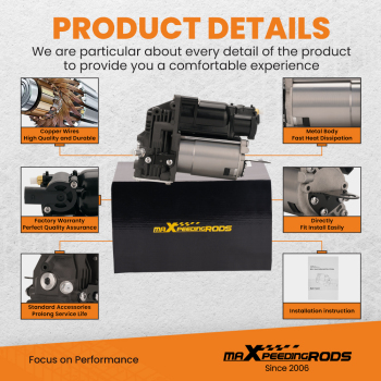 Air Suspension Compressor Pump S350 S400 S550 A2213200704 compatible for Mercedes W221 W216