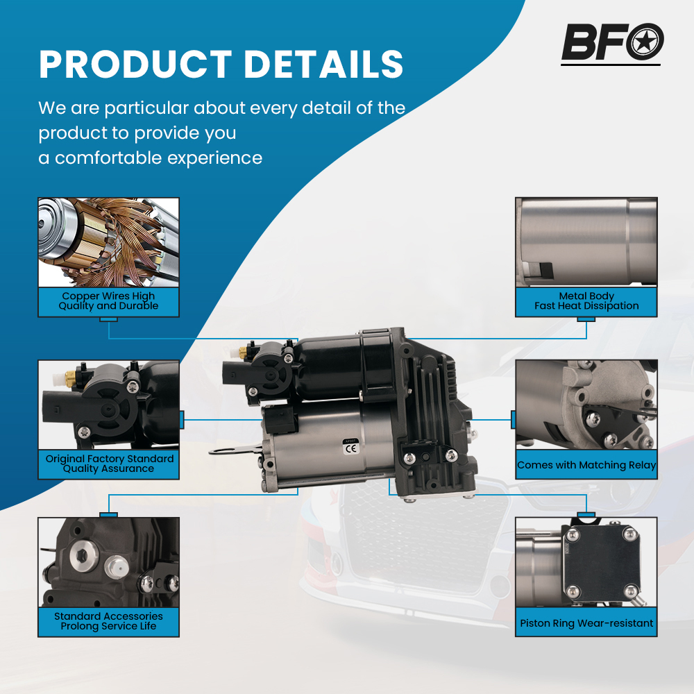 Air Suspension Compressor Pump compatible for Mercedes W221 S320 350 C216 CL500 600 S Class