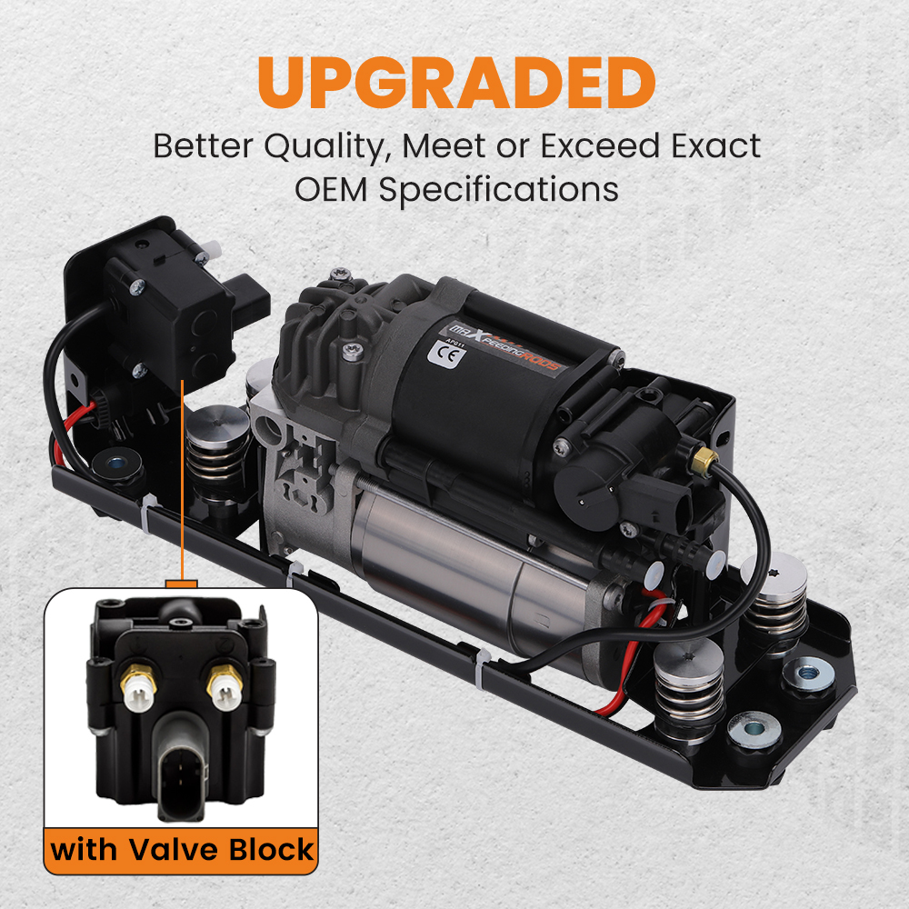 Air Suspension Compressor Pump w/bracket compatible for BMW 5 7 Series F02 F03 37206789450