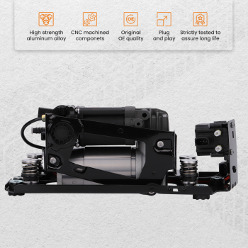 Air Suspension Compressor Pump w/bracket compatible for BMW 5 7 Series F02 F03 37206789450