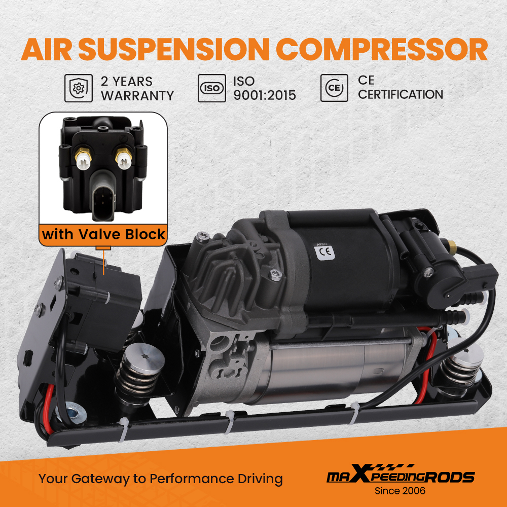Air Suspension Compressor Pump w/bracket compatible for BMW 5 7 Series F02 F03 37206789450