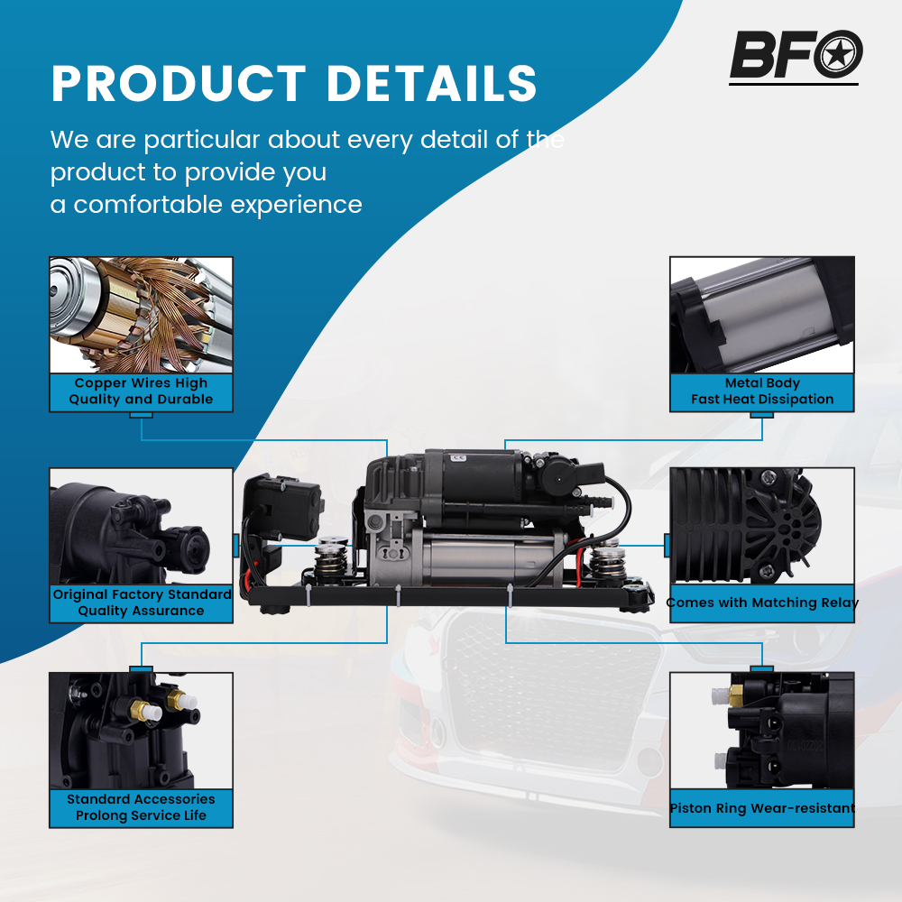 Pompa del compressore della sospensione dellaria con staffa e unità di controllo della valvola compatibile perBMW 5 F07