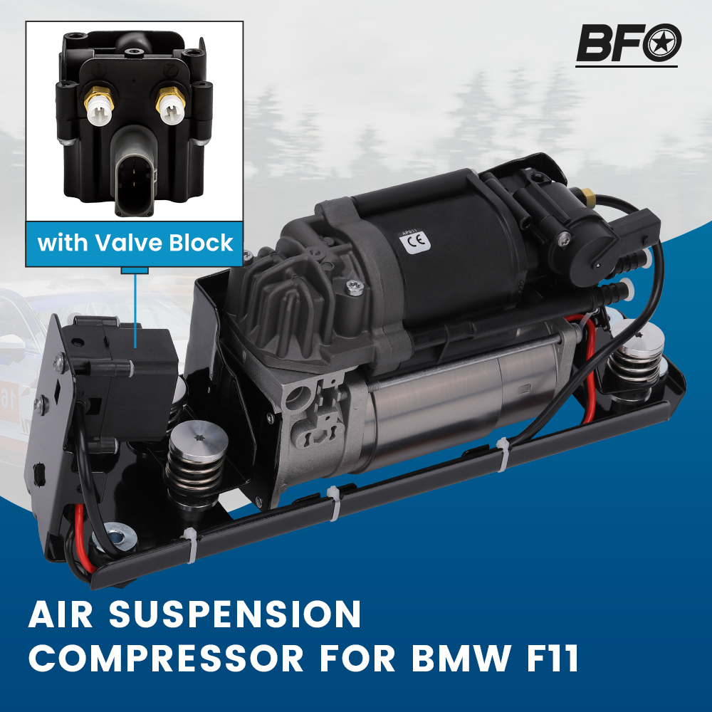 Pompa del compressore della sospensione dellaria con staffa e unità di controllo della valvola compatibile perBMW 5 F07