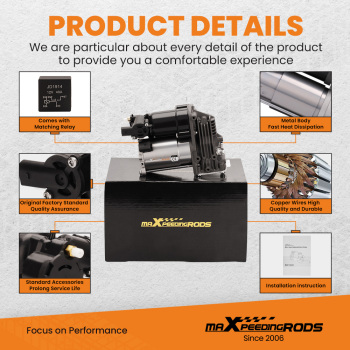 Air Suspension Compressor Pump compatible for BMW X5 E70 X6 E71 2008-2014 37206799419