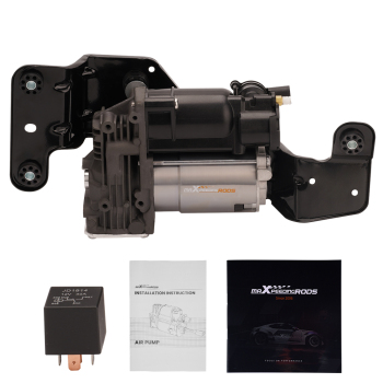 Air Suspension Pump Air Compressor W/ Bracket compatible for BMW X5 X6 E70 E71 37206789937