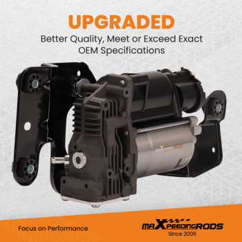 Air Suspension Pump Air Compressor W/ Bracket compatible for BMW X5 X6 E70 E71 37206789937