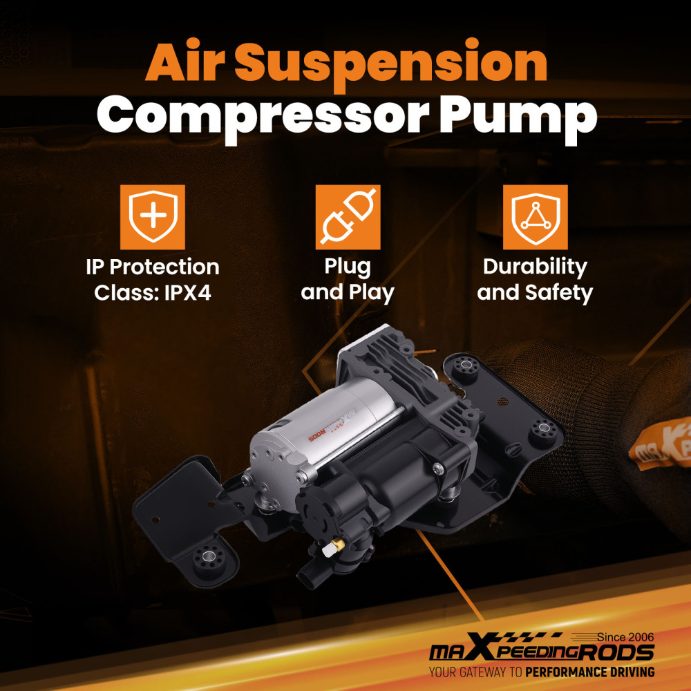 Air Suspension Compressor Pump W/ Bracket compatible for BMW X5 X6 E70 E71 E72 2008-2014