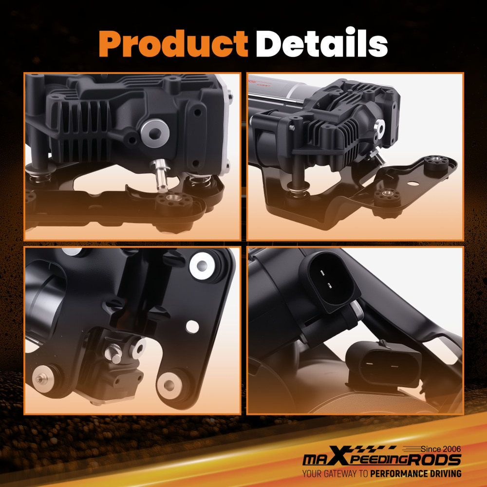 Air Suspension Compressor Pump W/ Bracket compatible for BMW X5 X6 E70 E71 E72 2008-2014