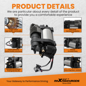 Air Suspension Compressor Pump For 2009-2016 compatible for Hyundai Equus ALL Air 55881-3M000