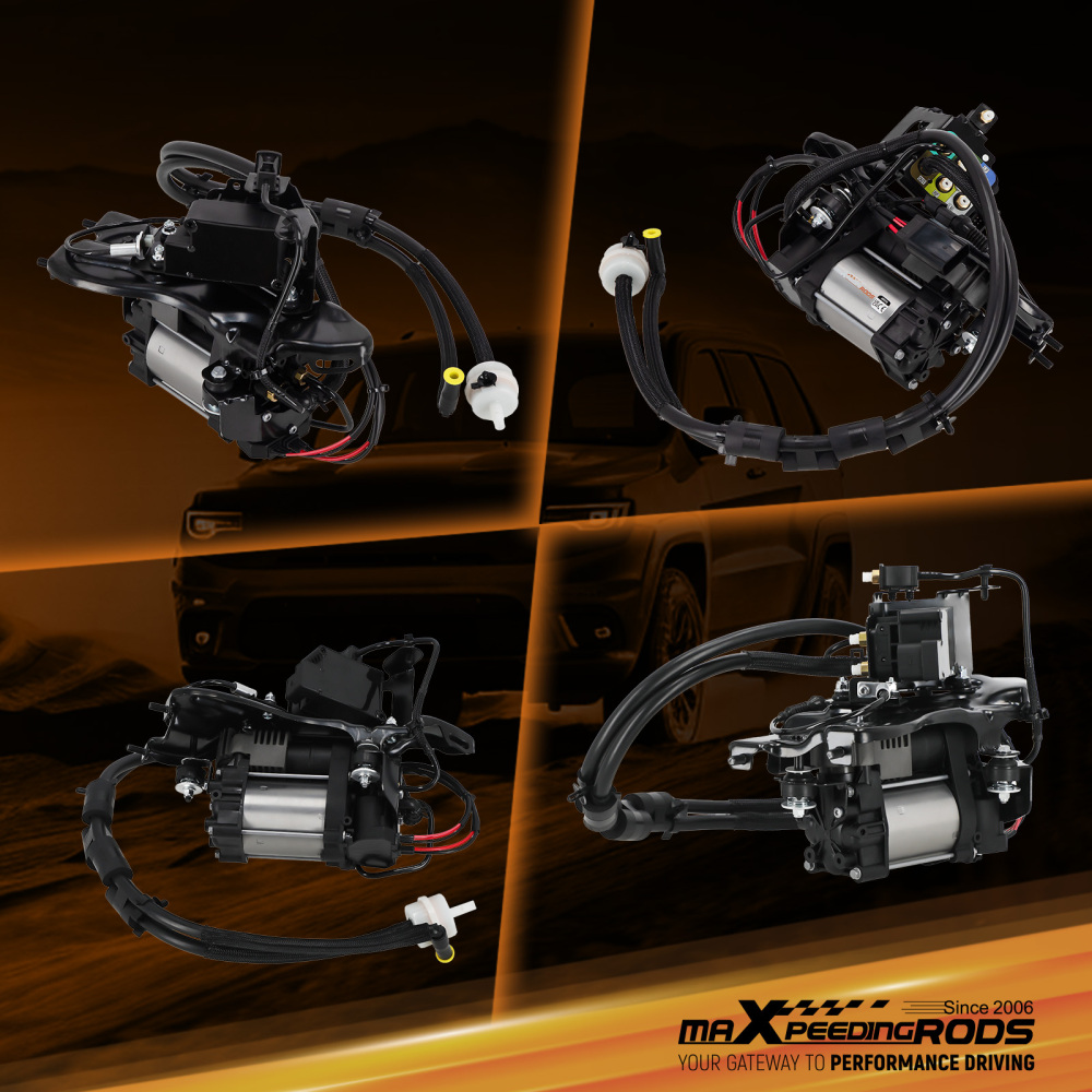 Air Suspension Compressor + Valve Block compatible for Jeep Grand Cherokee WK2 2010-2017