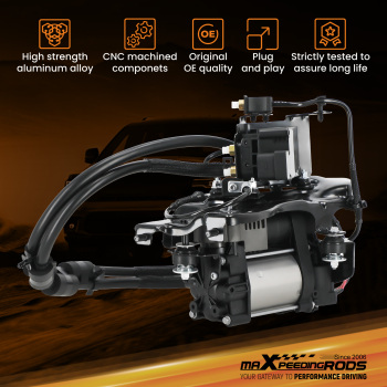 Air Suspension Compressor + Valve Block compatible for Jeep Grand Cherokee WK2 2010-2017