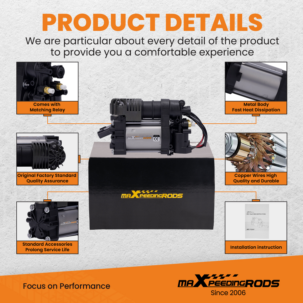 Air Suspension Compressor Pump compatible for Jeep Grand Cherokee 2011-2020 compatible for RAM 1500 13-19