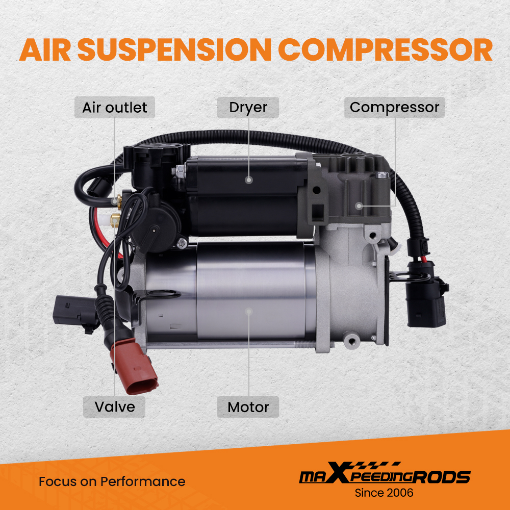 Maxpeedingrods Compressor compatible for Audi A8 D3 6/8 Cylinder Air Suspension Pump 4E0616007B