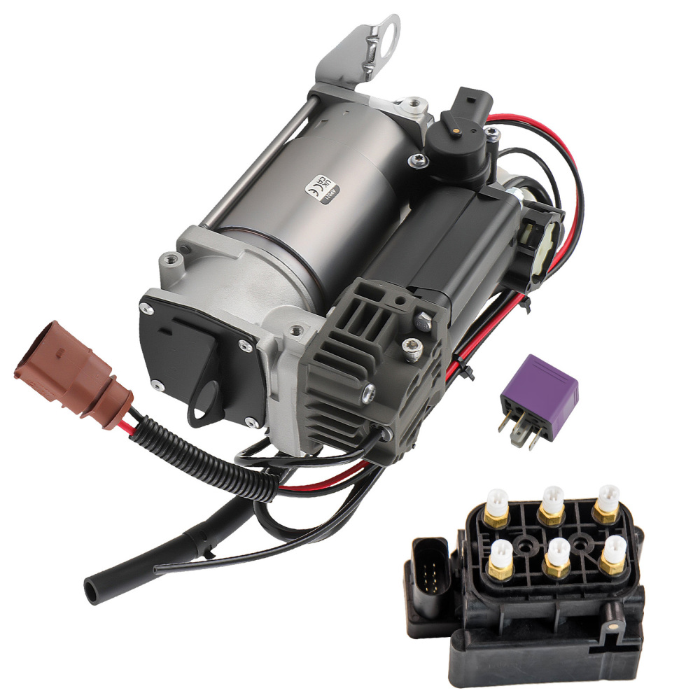 4F0616005E Suspensión Neumática Compresor+Bloque de Válvula compatible para Audi A6 C6 4F
