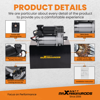 New OEM Quality compatible for Audi Allroad 2001-2005 Suspension Air Compressor 4Z7616007A