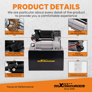 Air Suspension Compressor Inflatable Air Pump compatible for Jaguar X350, XJ6, XJ8, XJR