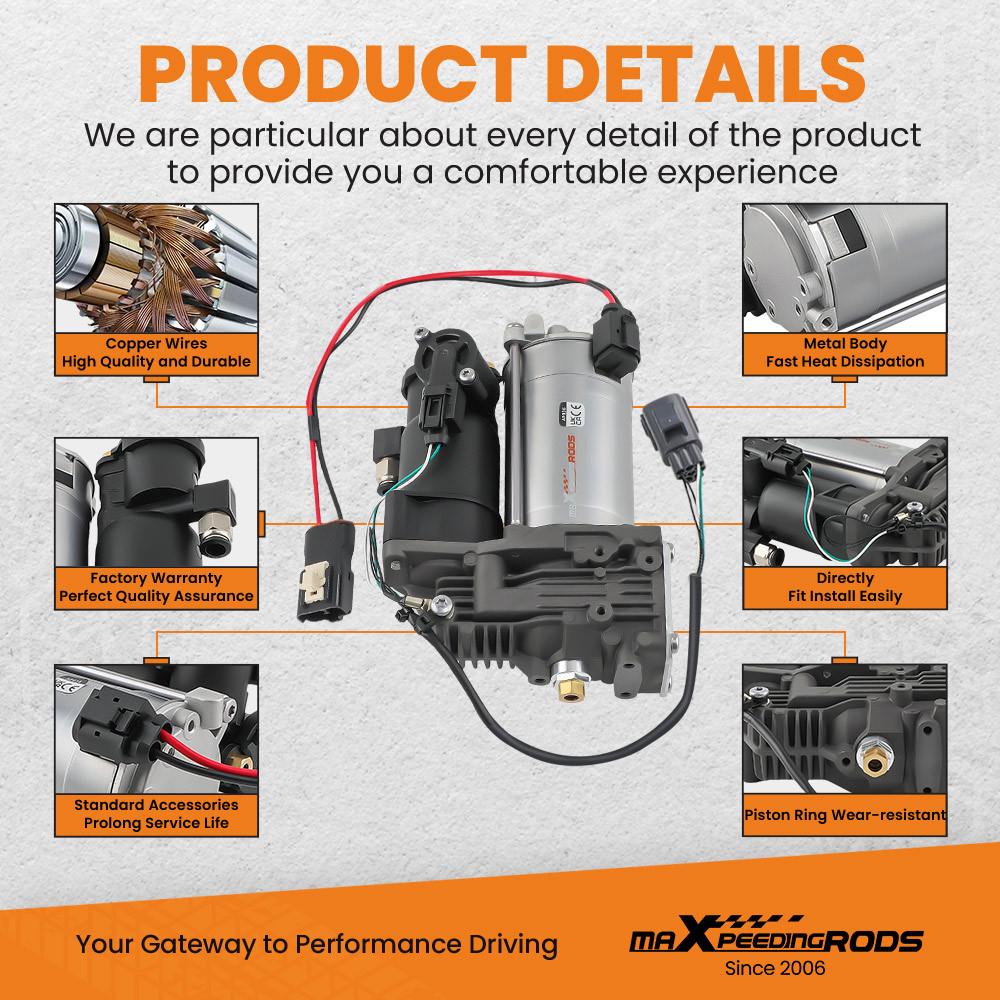 Air Suspension Compressor Pump compatible for Range Rover Sport L320 compatible for Discovery 3 LR045251