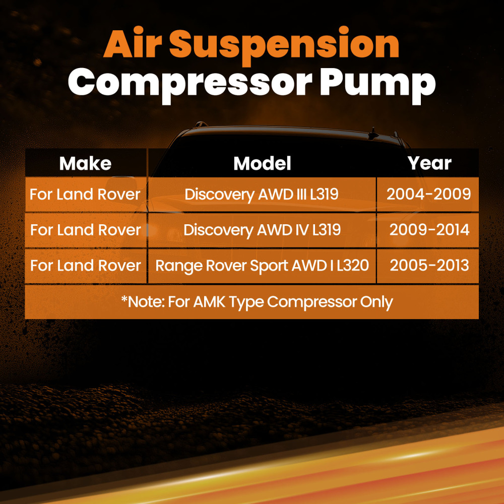 Air Compressor Pump LR072414 compatible for Land Rover Discovery 3 4 compatible for Range Rover Sport
