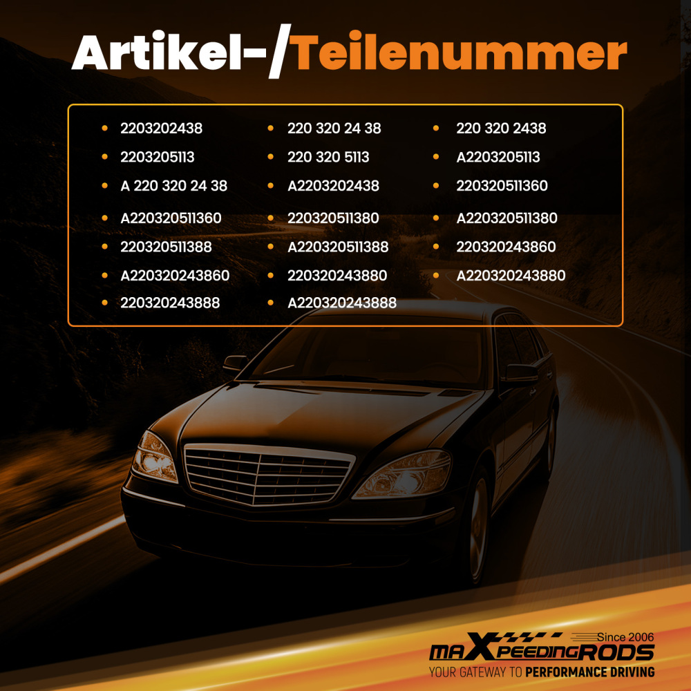 Ammortizzatori anteriori con sospensioni pneumatiche compatibile per MERCEDES W220 S430 S500 S600 2203205113
