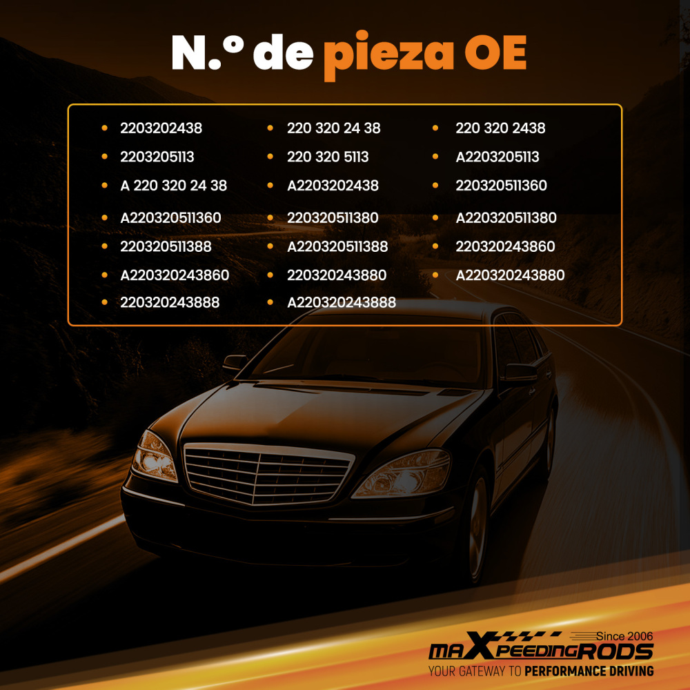 Ammortizzatori anteriori con sospensioni pneumatiche compatibile per MERCEDES W220 S430 S500 S600 2203205113
