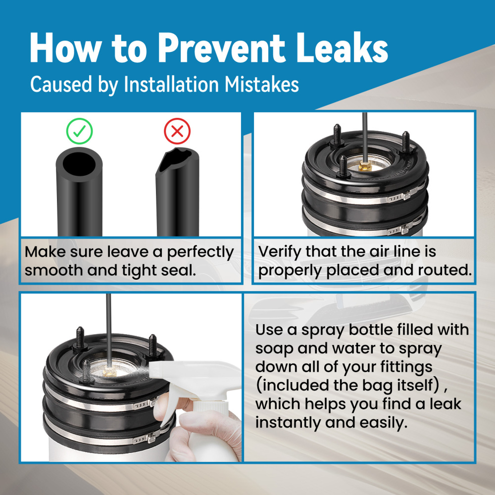 2x Rear Air Suspension Bags compatible for Mercedes-Benz S Class W220 S320/S430/S500/S600