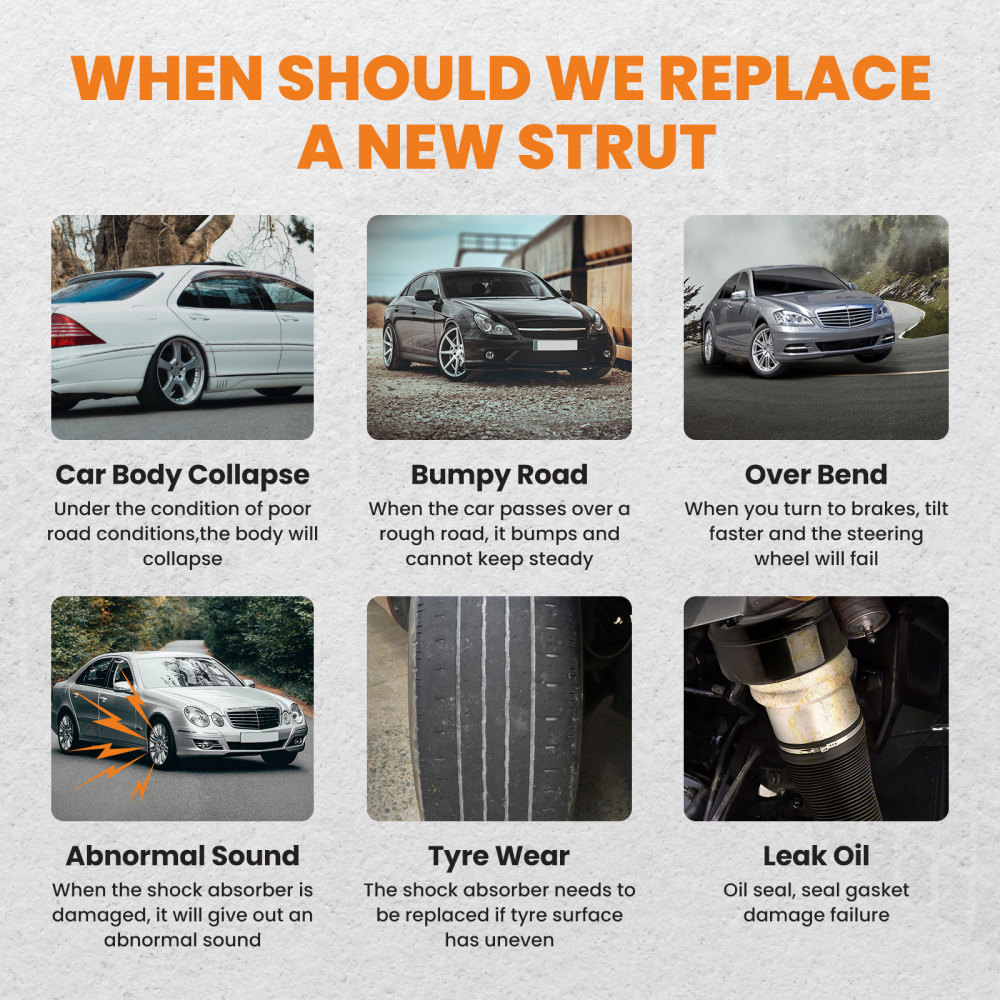 Front Air Shock Left Right compatible for Mercedes Benz S Class W221 S350 05-15 2213204913