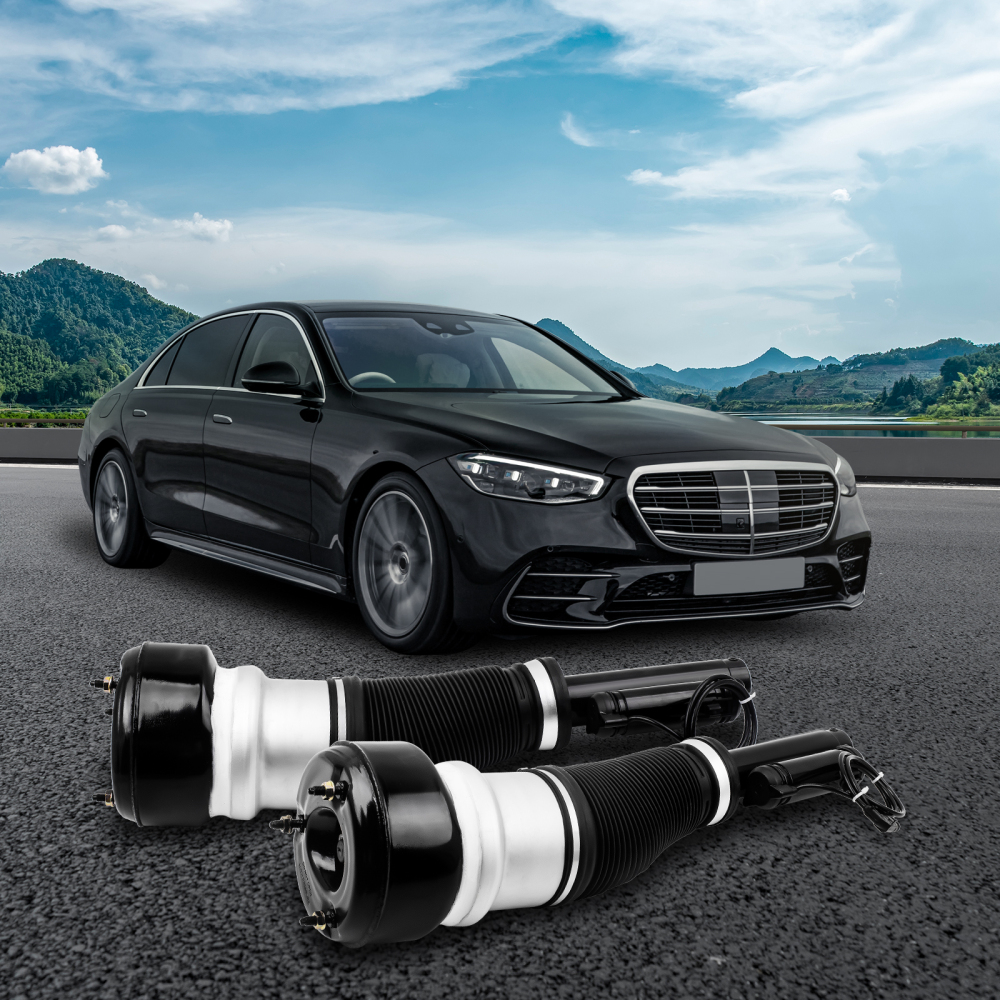 2x Front Air Strut Shock Suspension Spring compatible for Mercedes S Class W221 S 320 CDi
