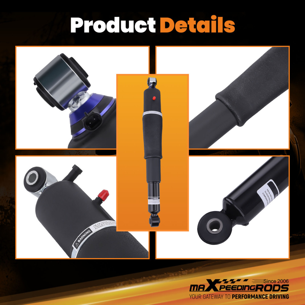 Pair Rear Air Strut Shocks compatible for GMC Chevy Cadillac Escalade 2000-2013 