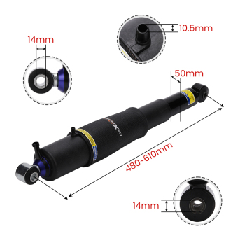 Pair Rear Air Ride Suspension Shock compatible for Chevrolet GMC Cadillac Escalade 25979391