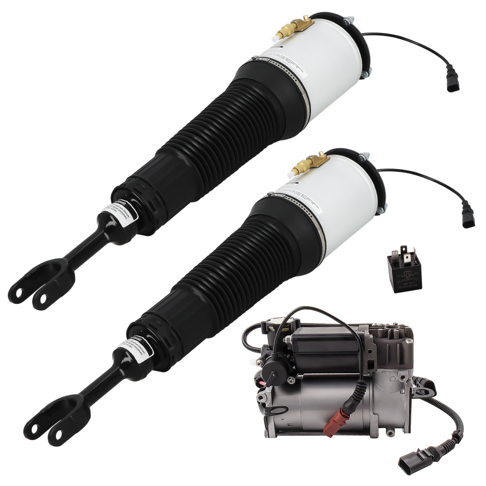 2x Avant Air Suspension Pneumatique compatible pour Audi A8 D3 4E 04-10 + 1 compressor neuf