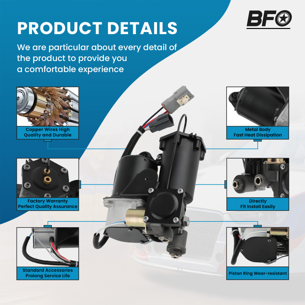 2X Avant Amortisseur + 1x Compresseur compatible pour Land Rover Discovery 3 4 RNB501250