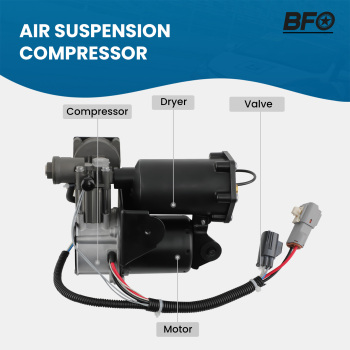 Rear Air Shock + Air Ride Compressor compatible for Land Rover Discovery 3 4 Sport