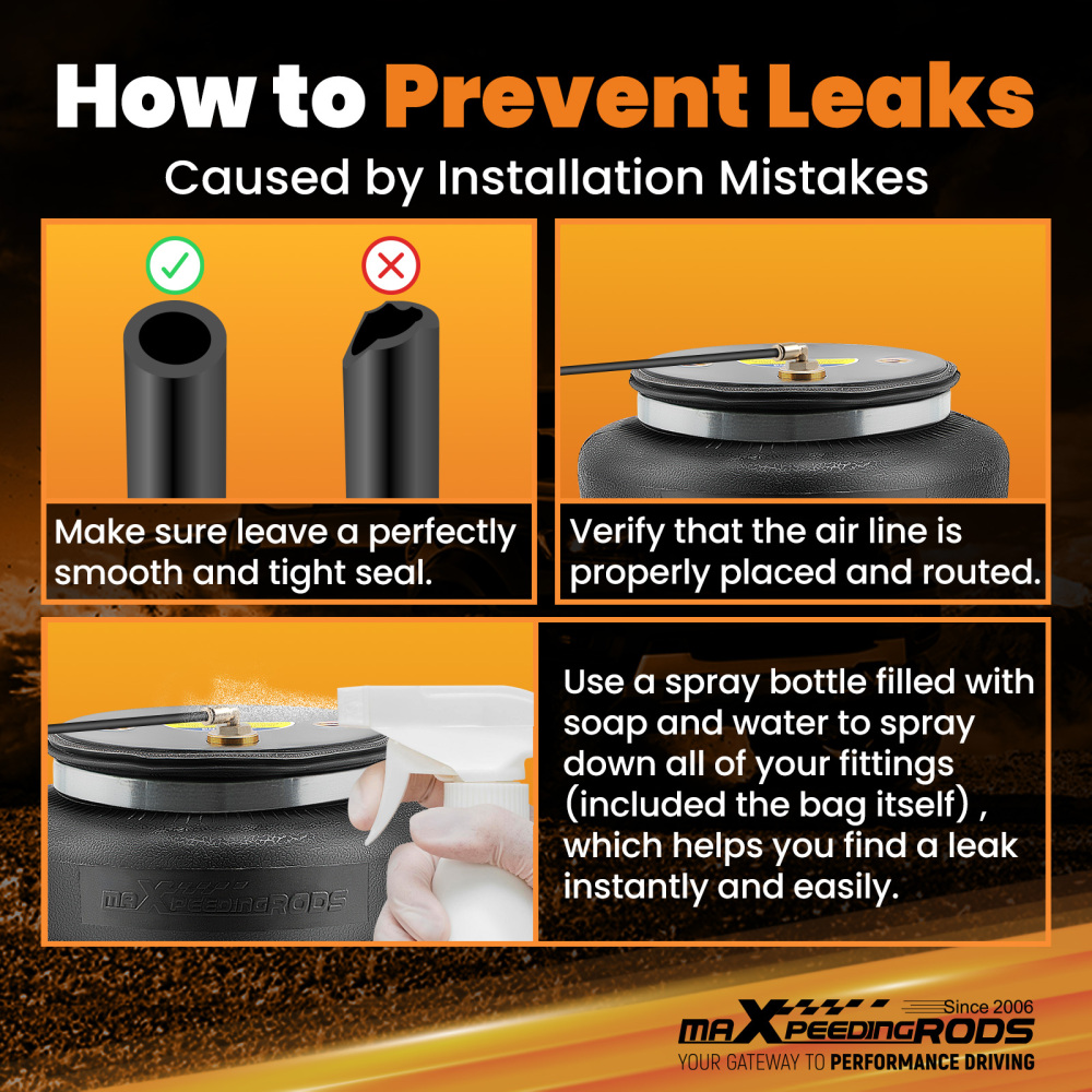 Air Spring Kit w/ Wireless Air Controller Pump Kit compatible for Ford F-250 2020-2022