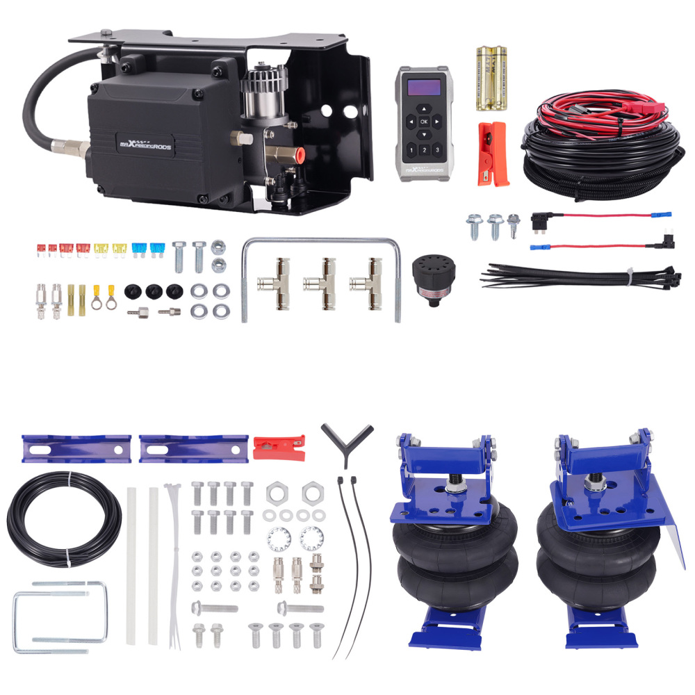 Air Suspension Kit + Wireless Air Shock Compressor Kit compatible for Dodge Ram 1500 06-08