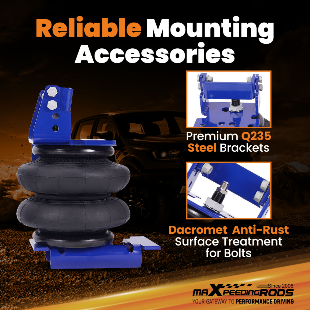 Air Suspension Kit + Wireless Air Shock Compressor Kit compatible for Dodge Ram 1500 06-08