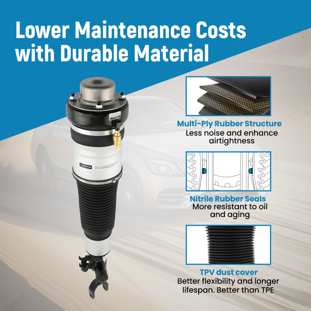 2 x Air Shock Suspension Front compatible for Audi A6 Allroad 4FH C6 2006-11 Estate 3.0 TDI