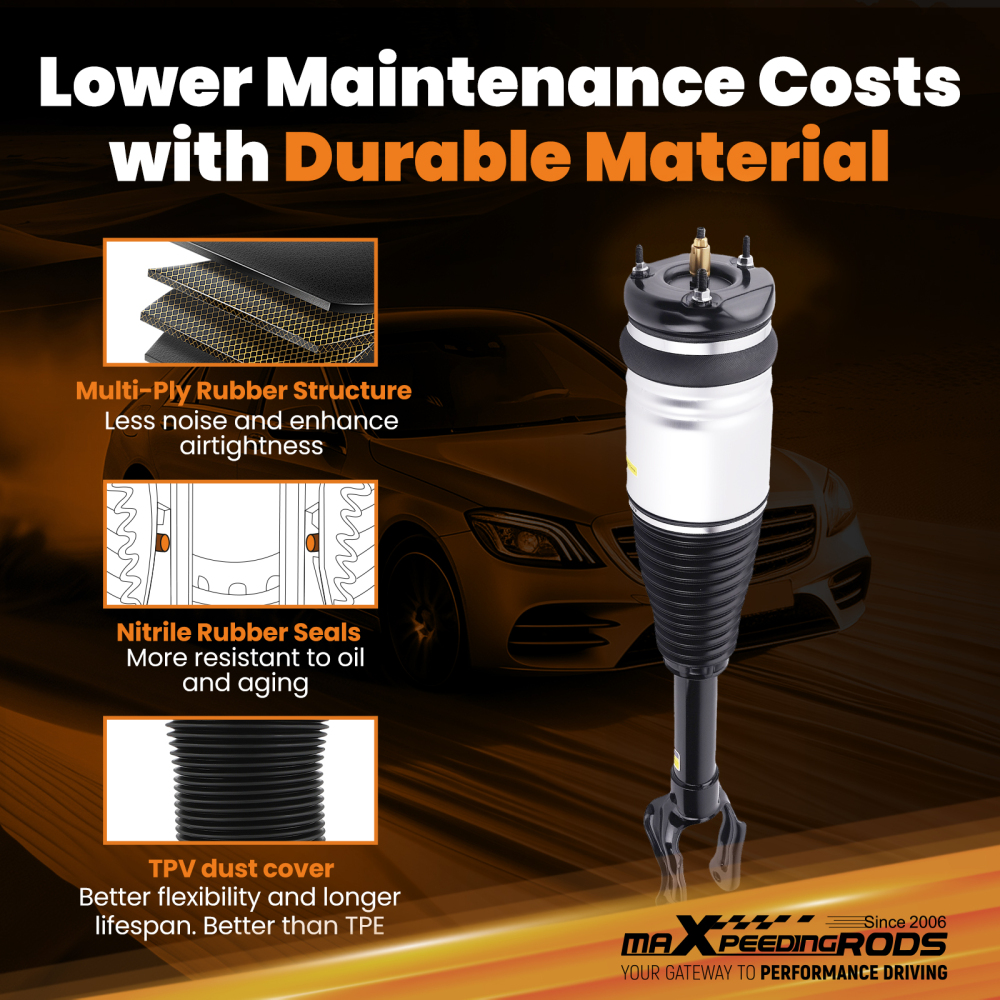 Front RH Air Suspension Strut compatible for Jeep Grand Cherokee WK WK2 11-24 68029902AA