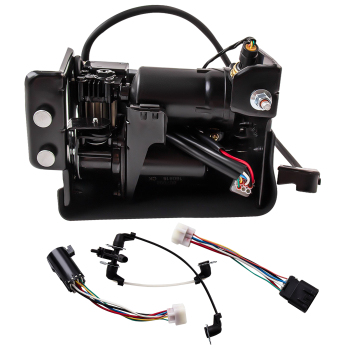 Pair Air Suspension Shocks+Compressor Pump compatible for Cadillac Escalade Suburban 15-20
