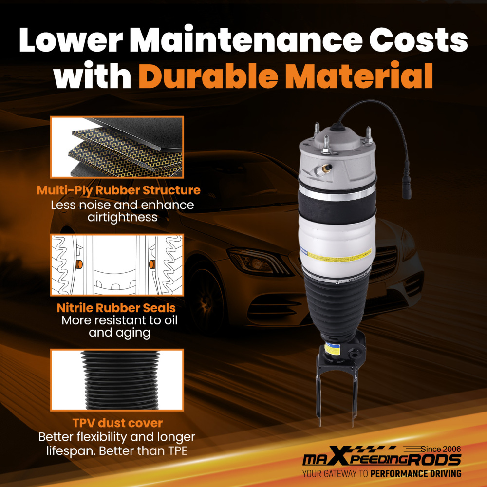 Front Right Air Suspension Strut compatible for Porsche Cayenne 92A 2010-2018 95834304850