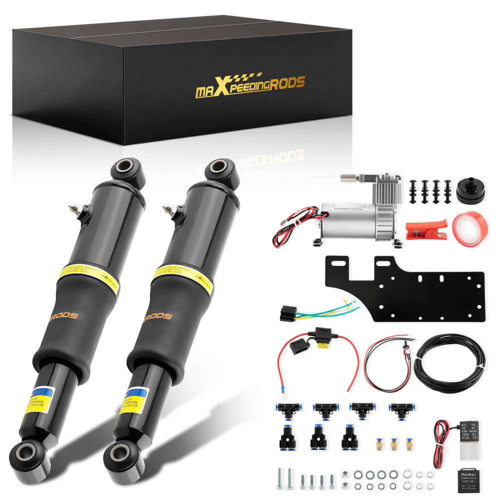 Rear Air Ride Suspension Set compatible for Harley Touring models King Street 1994-2020