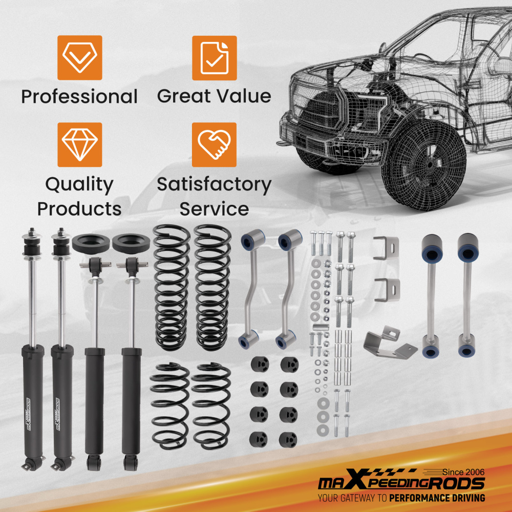 3.25 Lift Kit compatible for Jeep Wrangler TJ 1997-02 w/ 6-Cyl Engine