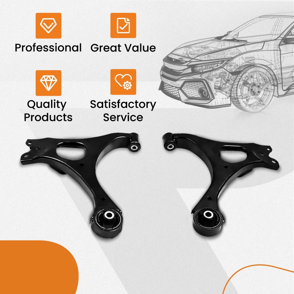 Front Struts w/Coil Spring Control Arms Kit for 06-11 compatible for Honda Civic 1.8L 1.3L