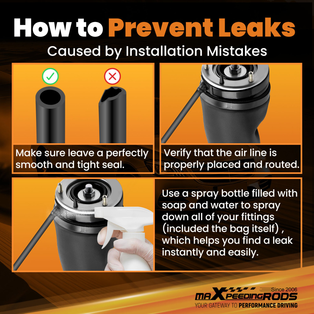 4PCS Front Rear Air Suspension Spring Bag Kit compatible for Range Rover L322 2002-2012