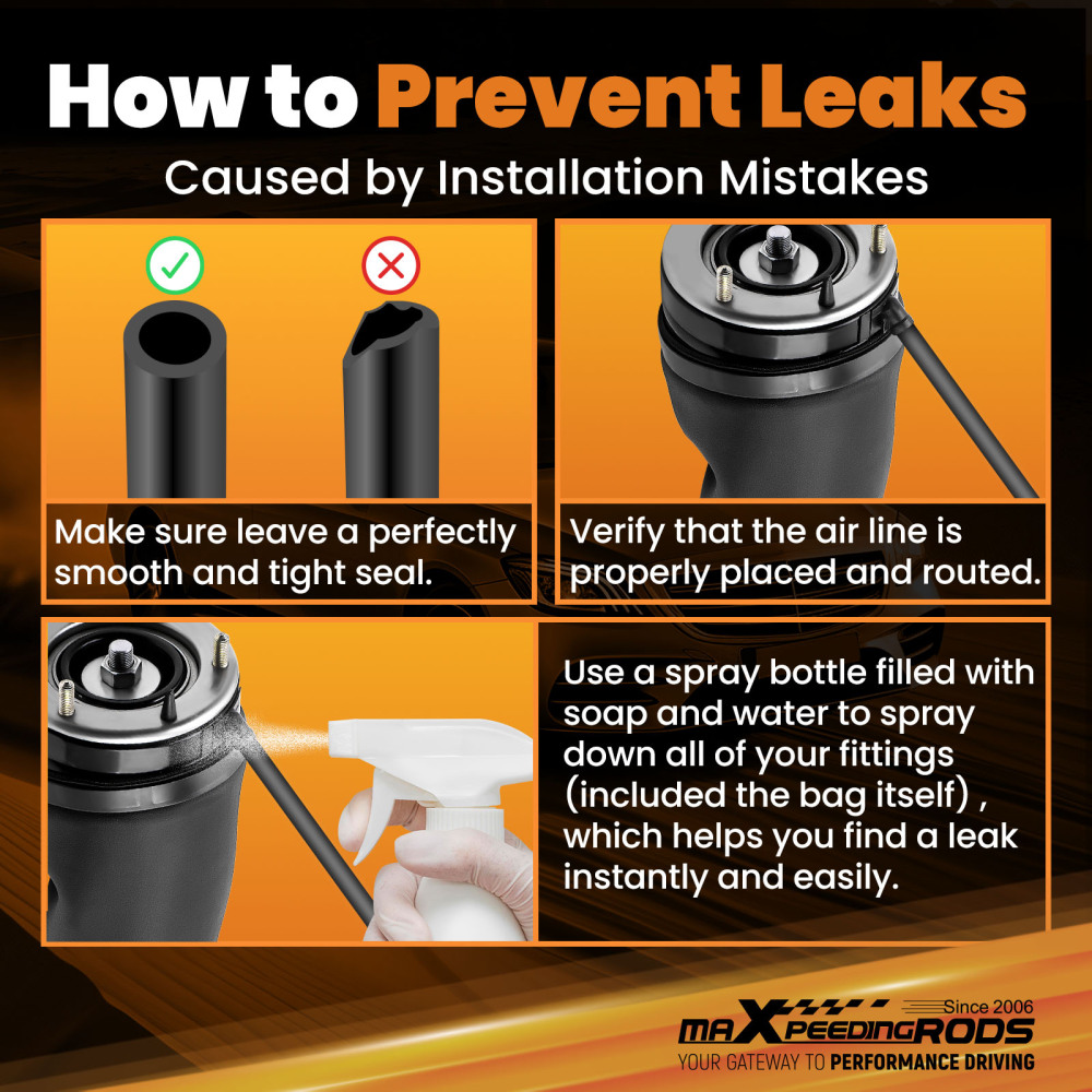 4PCS Front Rear Air Suspension Spring Bag Kit compatible for Range Rover L322 2002-2012